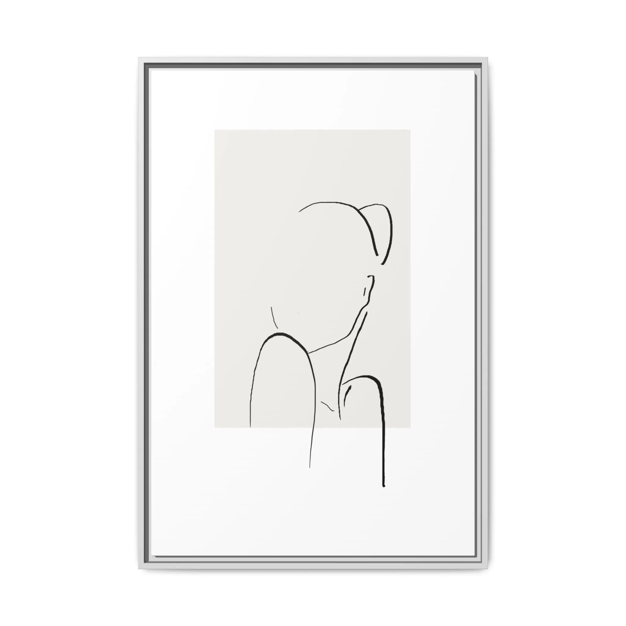 "N2" Sketch Framed Canvas Art – Decor for Modern Spaces