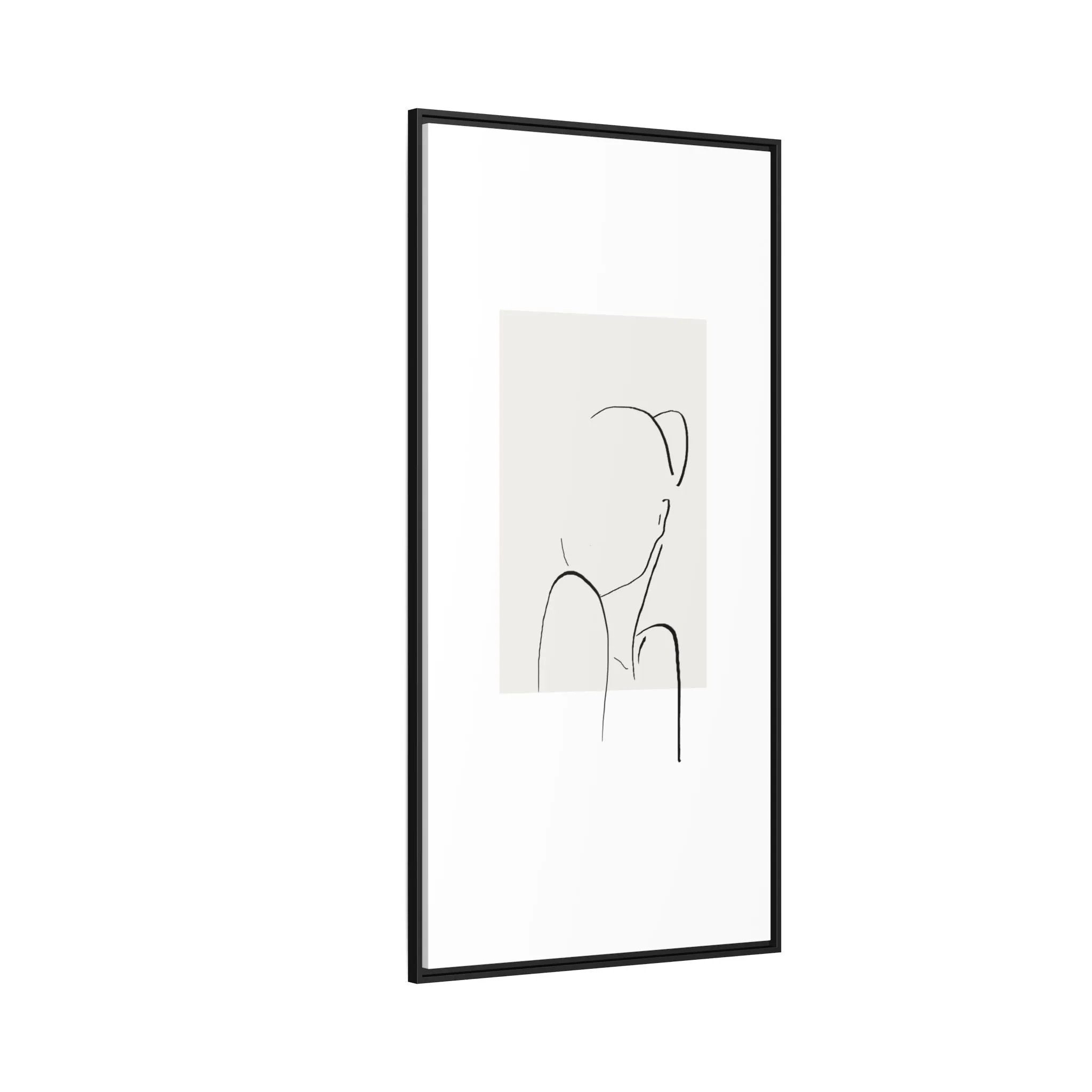 "N2" Sketch Framed Canvas Art – Decor for Modern Spaces