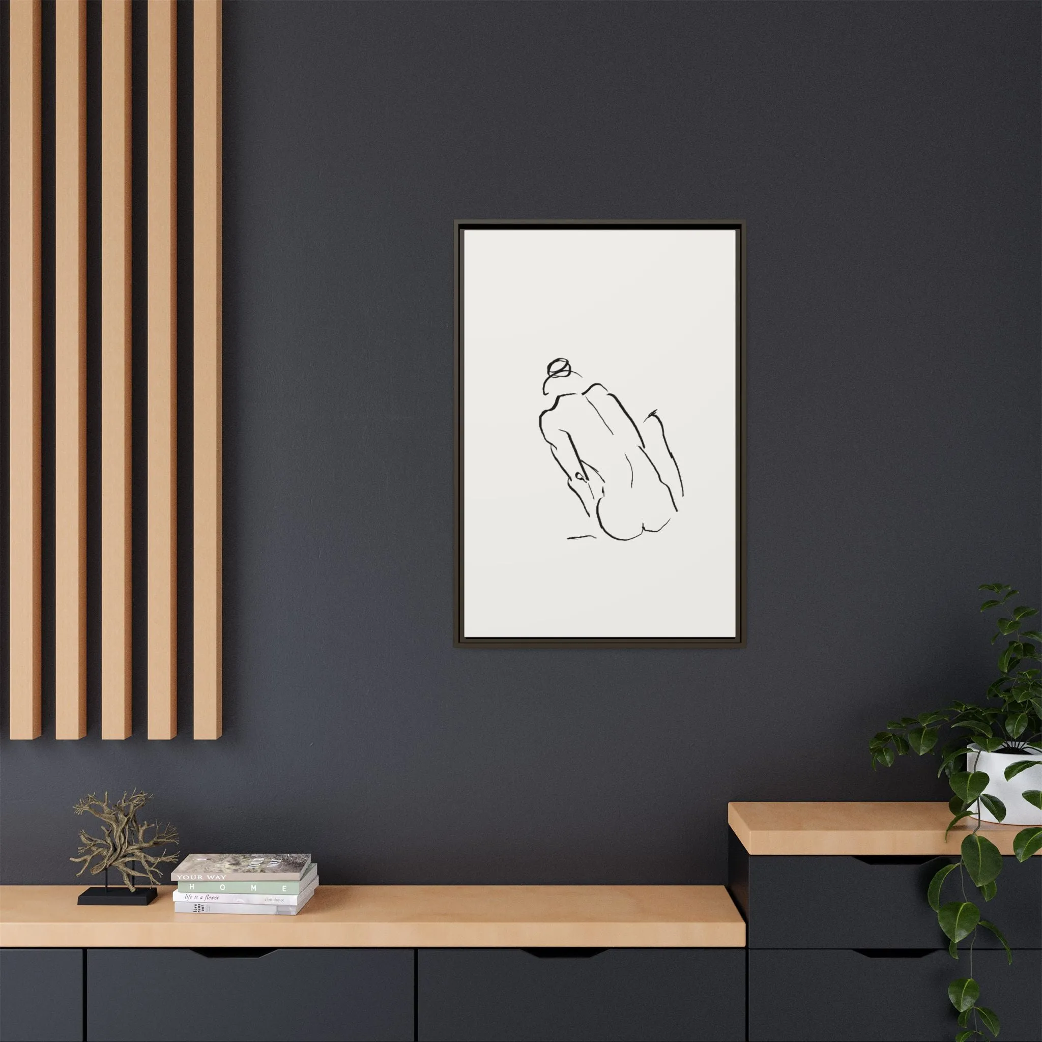"N3" Sketch Framed Canvas Art – Decor for Modern Spaces