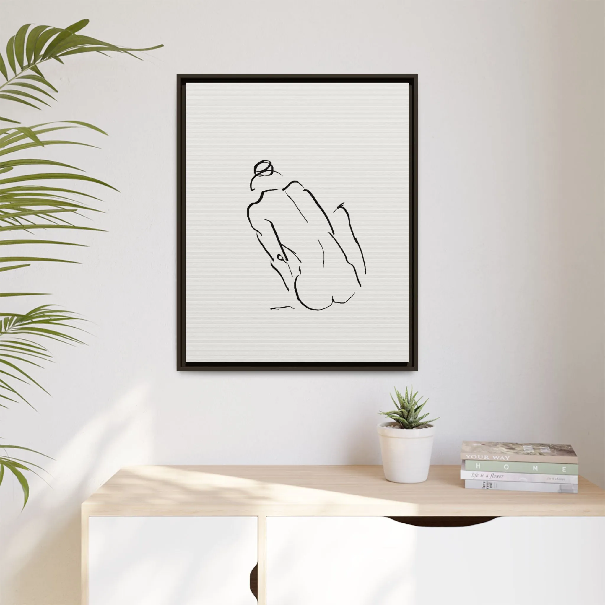 "N3" Sketch Framed Canvas Art – Decor for Modern Spaces