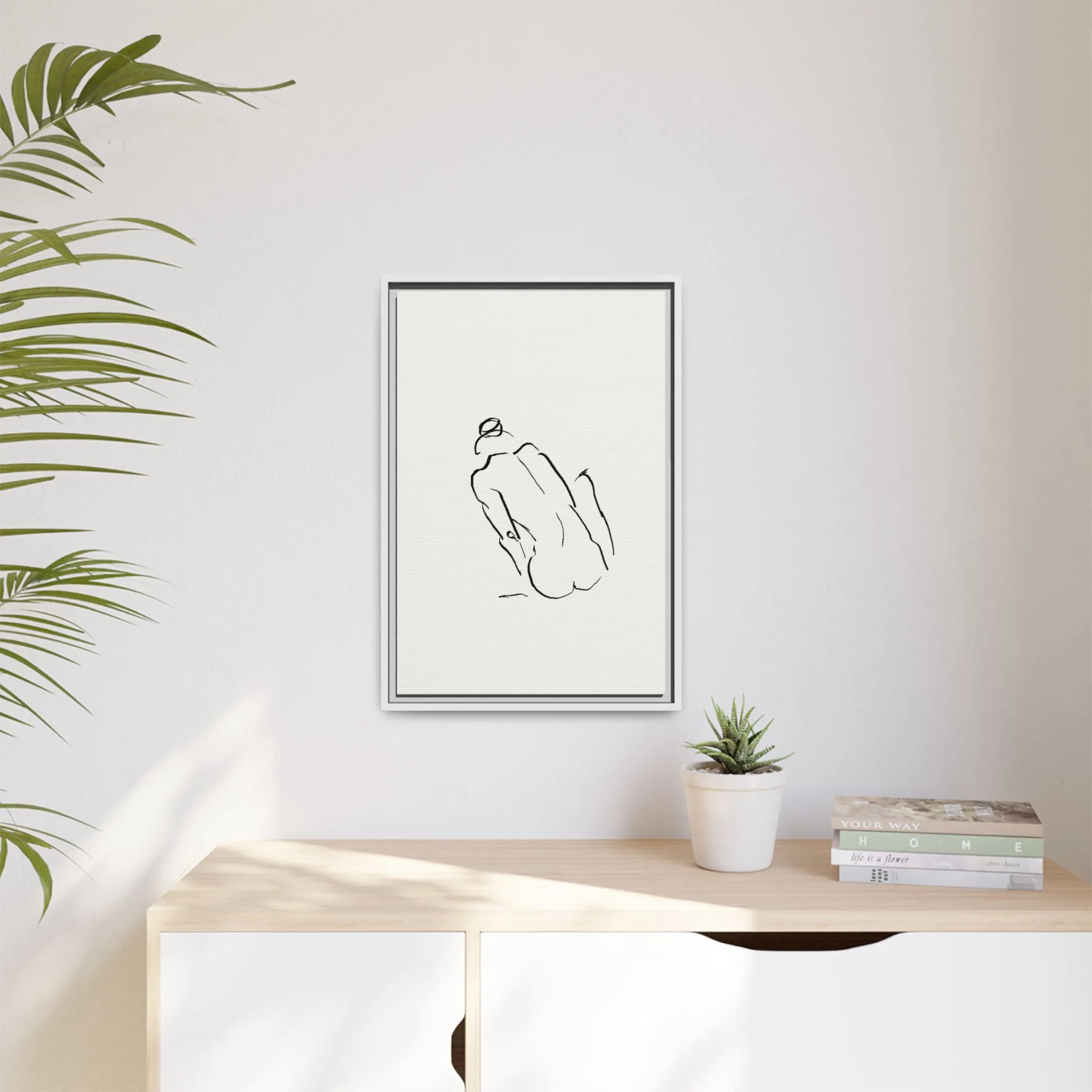 "N3" Sketch Framed Canvas Art – Decor for Modern Spaces