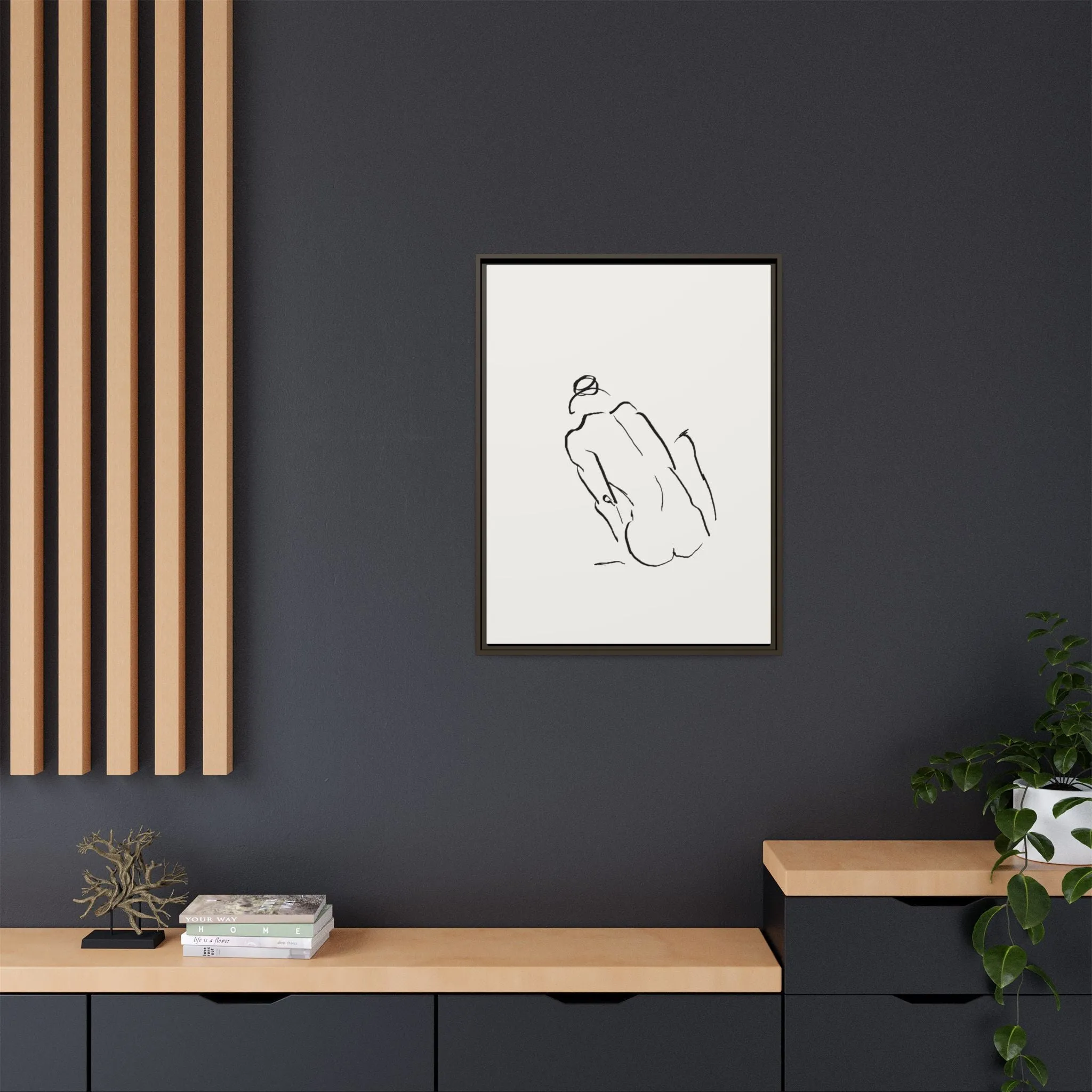"N3" Sketch Framed Canvas Art – Decor for Modern Spaces