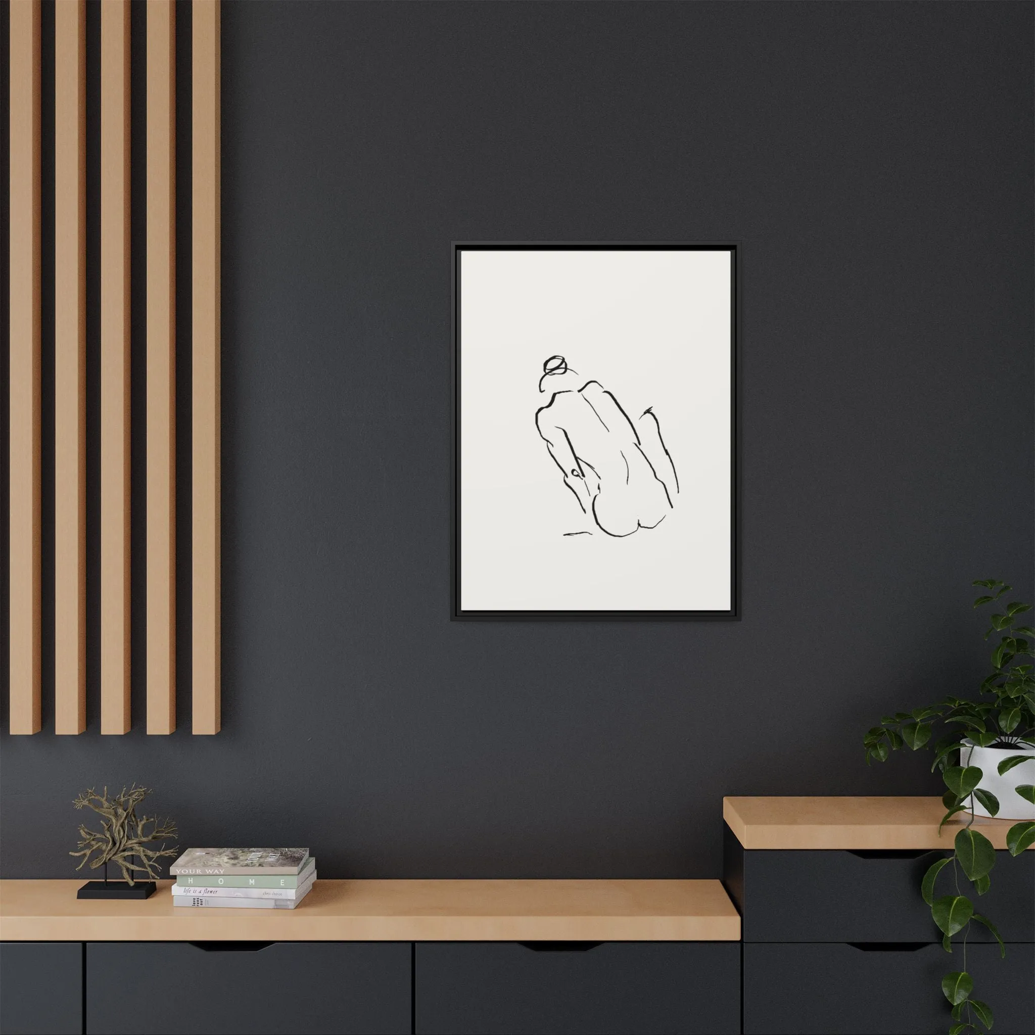 "N3" Sketch Framed Canvas Art – Decor for Modern Spaces