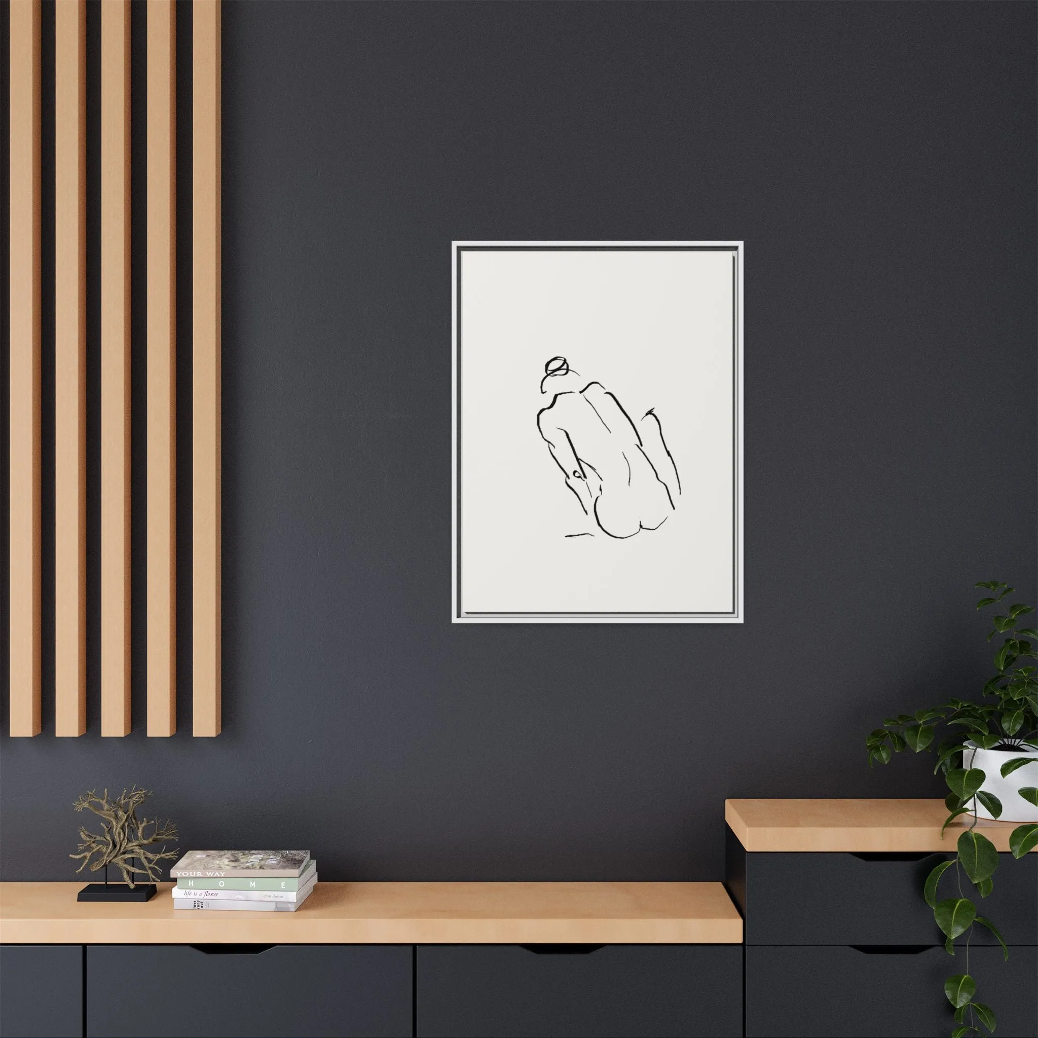 "N3" Sketch Framed Canvas Art – Decor for Modern Spaces