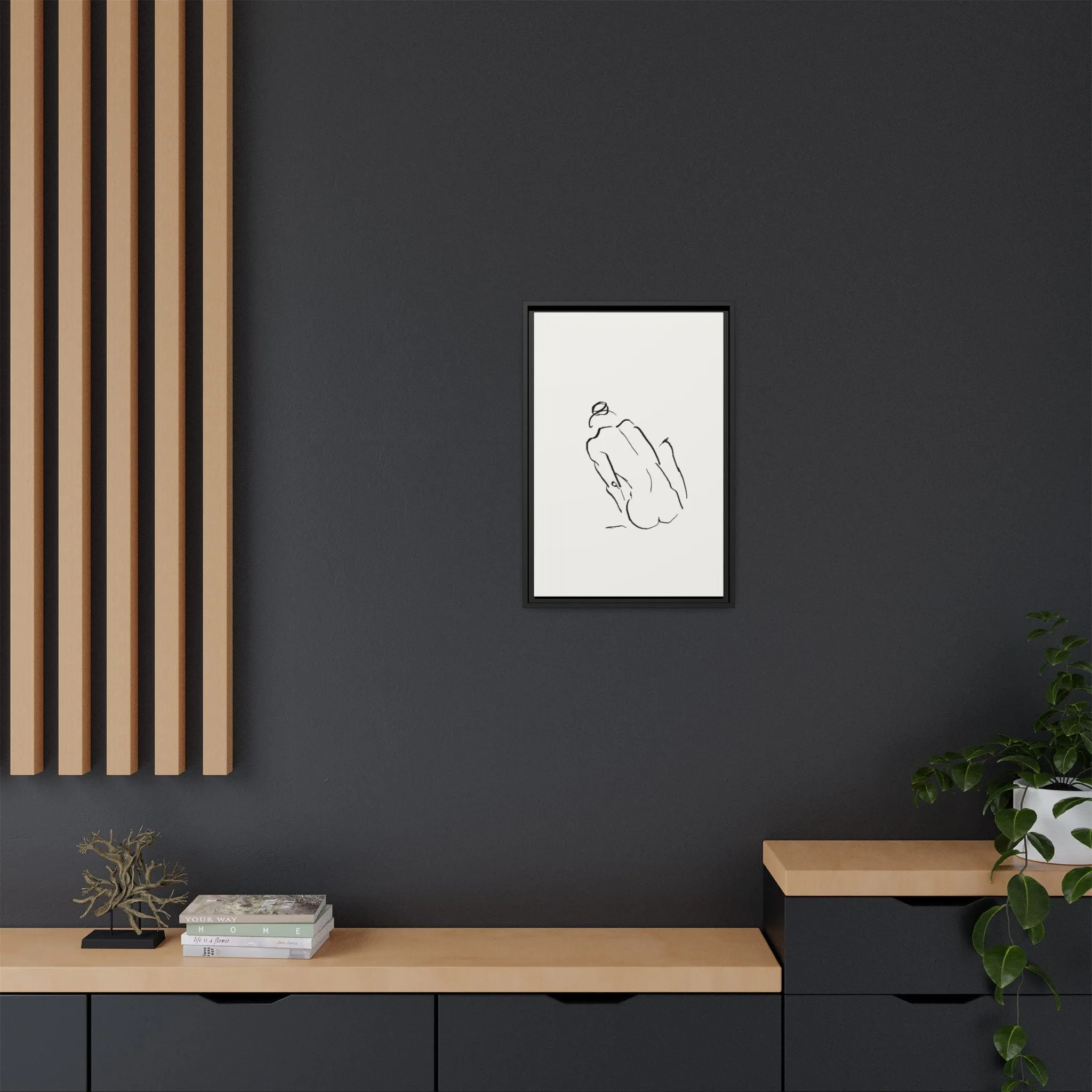 "N3" Sketch Framed Canvas Art – Decor for Modern Spaces