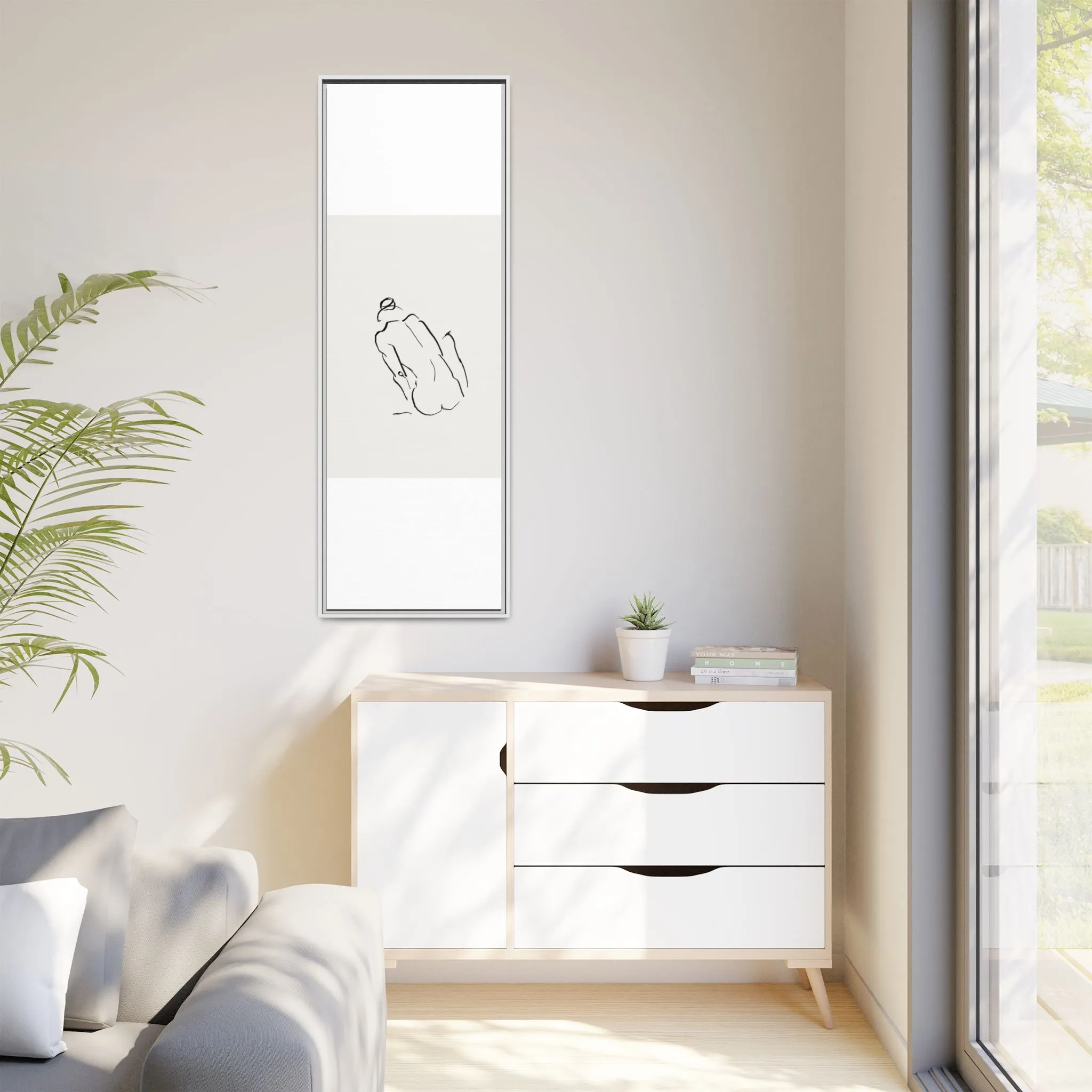 "N3" Sketch Framed Canvas Art – Decor for Modern Spaces