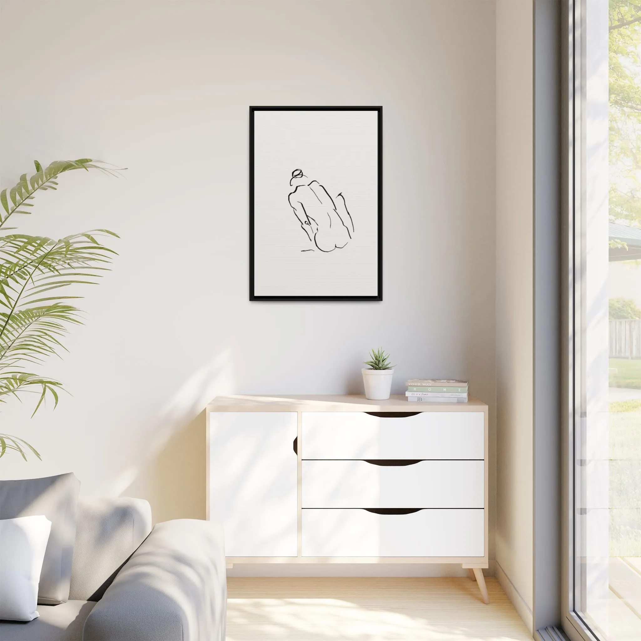 "N3" Sketch Framed Canvas Art – Decor for Modern Spaces