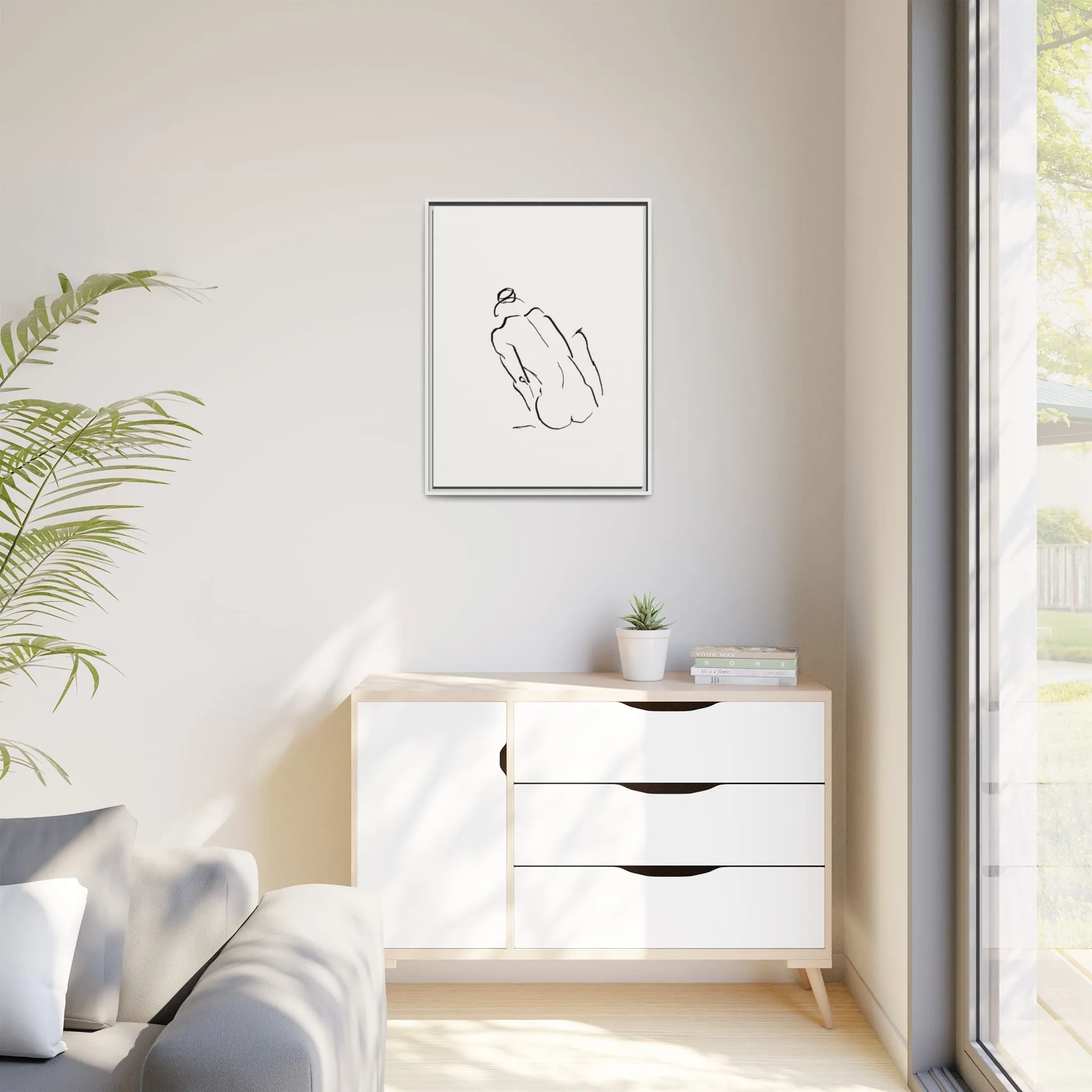 "N3" Sketch Framed Canvas Art – Decor for Modern Spaces