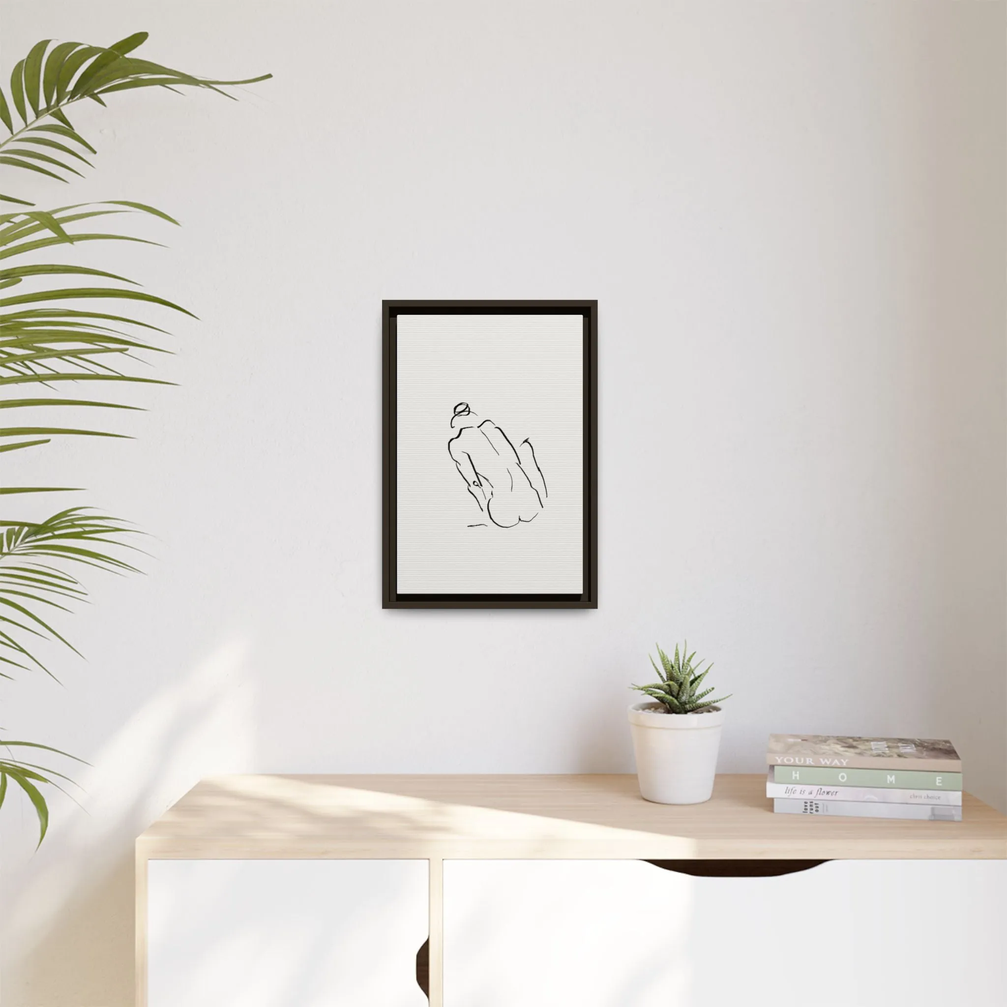 "N3" Sketch Framed Canvas Art – Decor for Modern Spaces