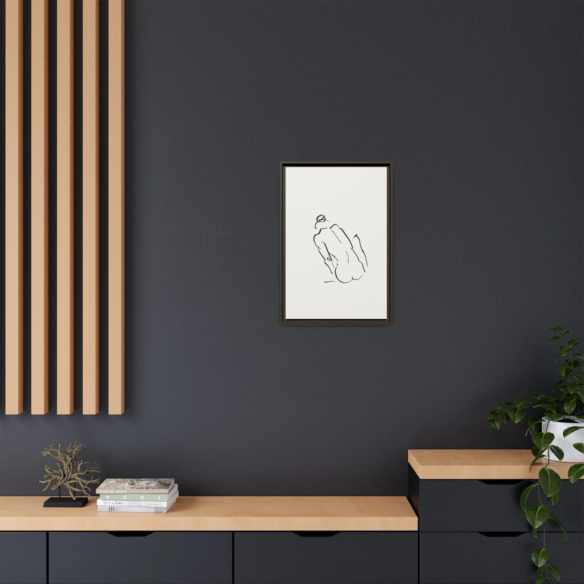 "N3" Sketch Framed Canvas Art – Decor for Modern Spaces