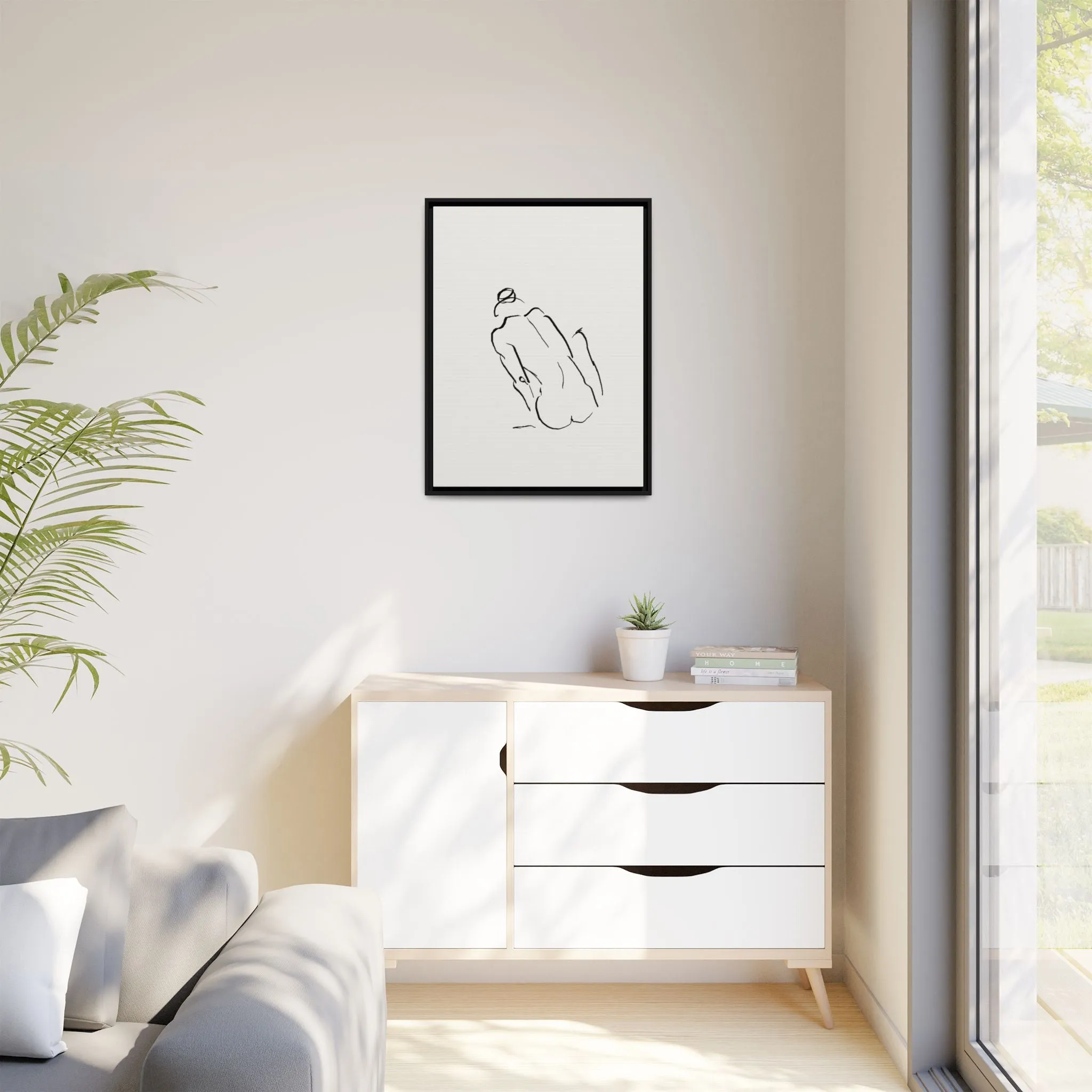 "N3" Sketch Framed Canvas Art – Decor for Modern Spaces