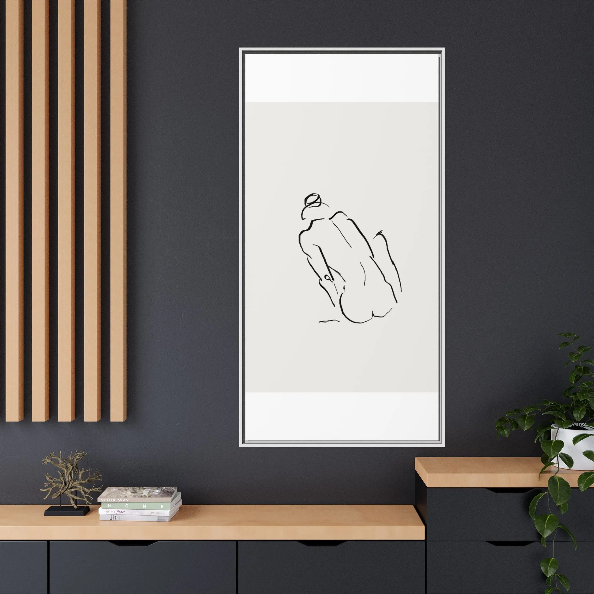 "N3" Sketch Framed Canvas Art – Decor for Modern Spaces