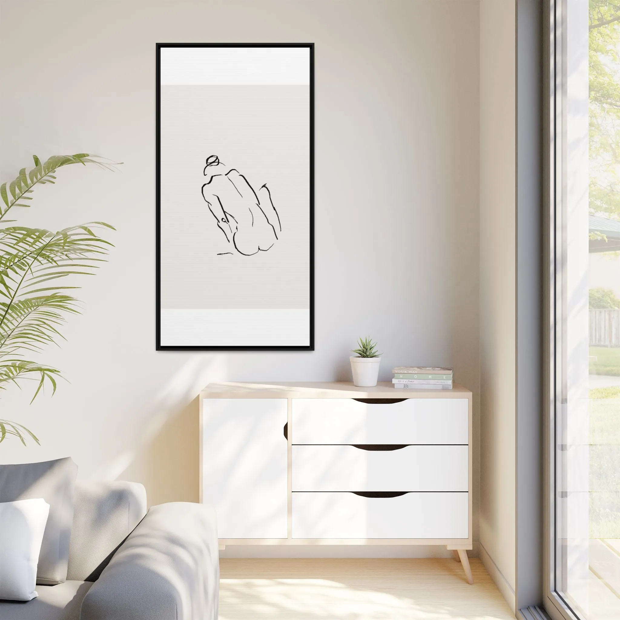 "N3" Sketch Framed Canvas Art – Decor for Modern Spaces