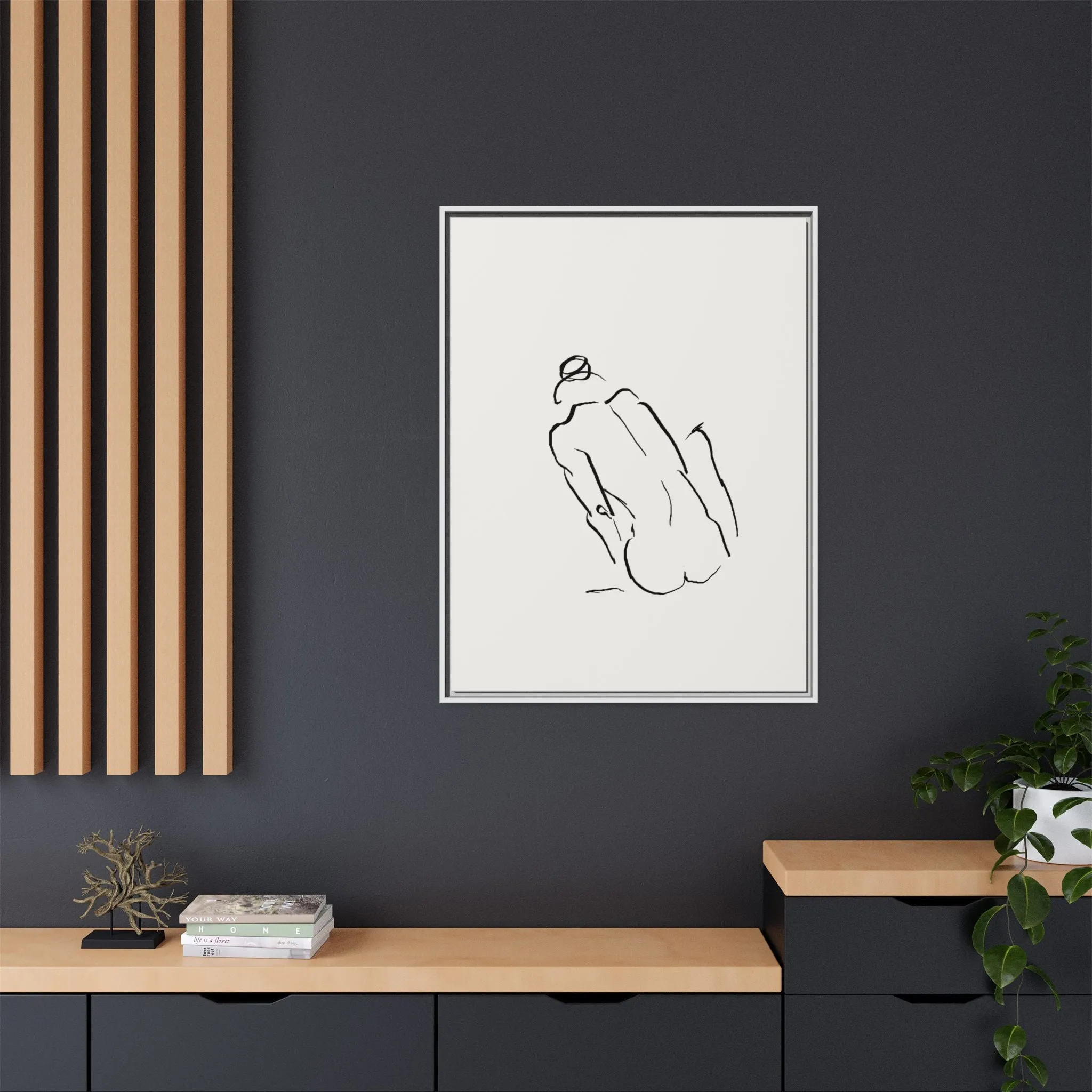 "N3" Sketch Framed Canvas Art – Decor for Modern Spaces