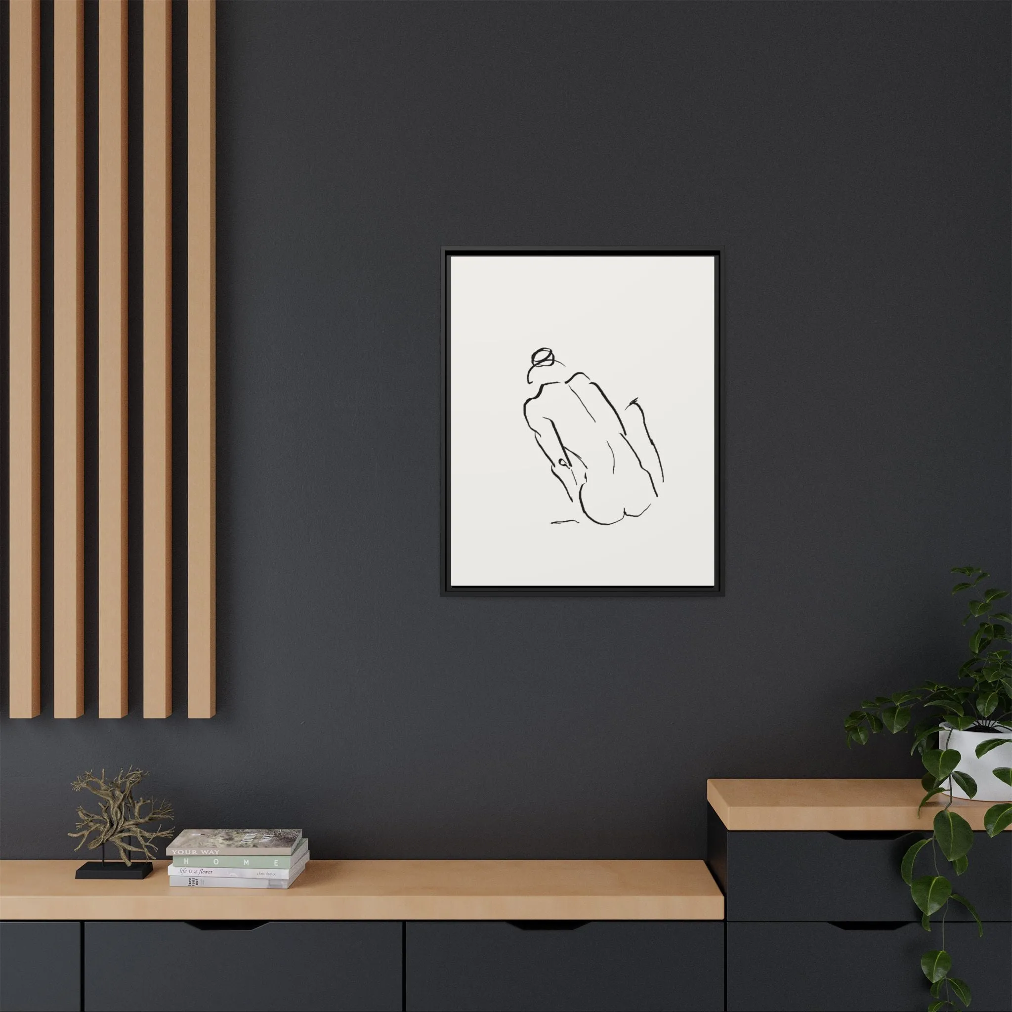"N3" Sketch Framed Canvas Art – Decor for Modern Spaces