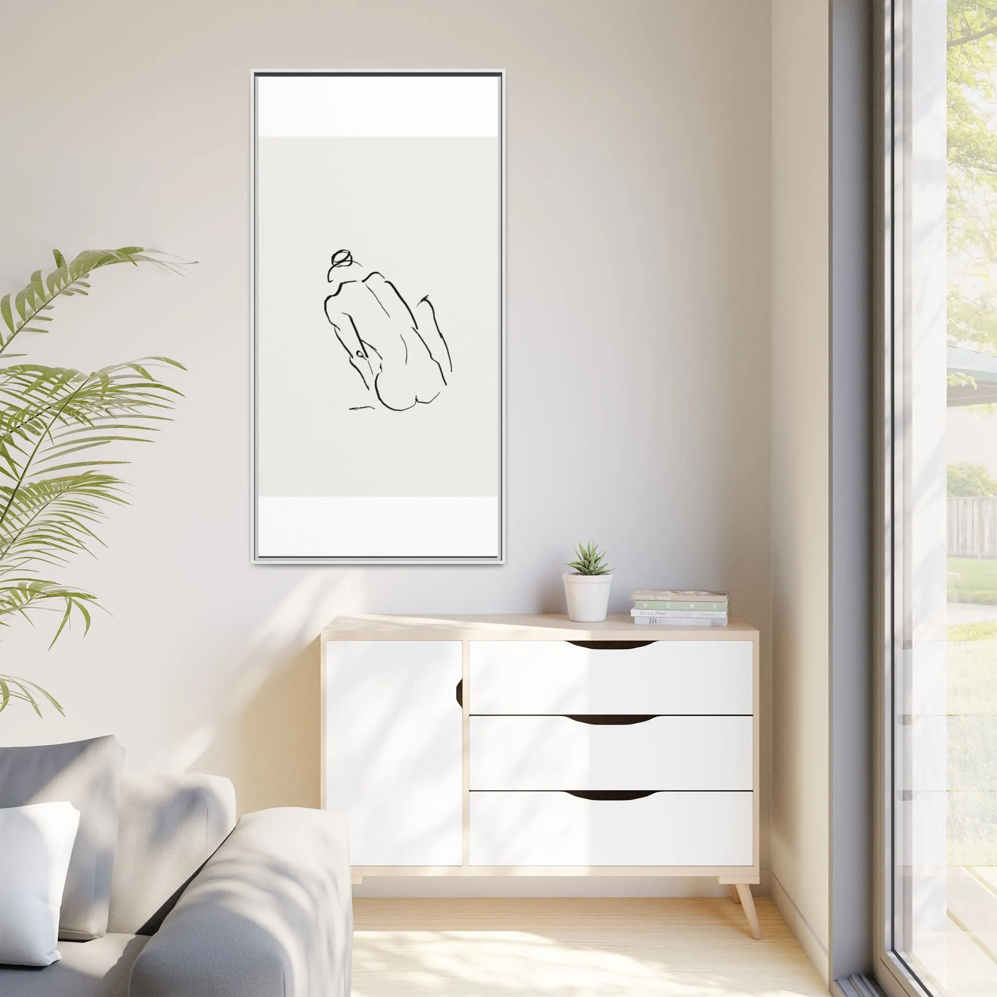 "N3" Sketch Framed Canvas Art – Decor for Modern Spaces