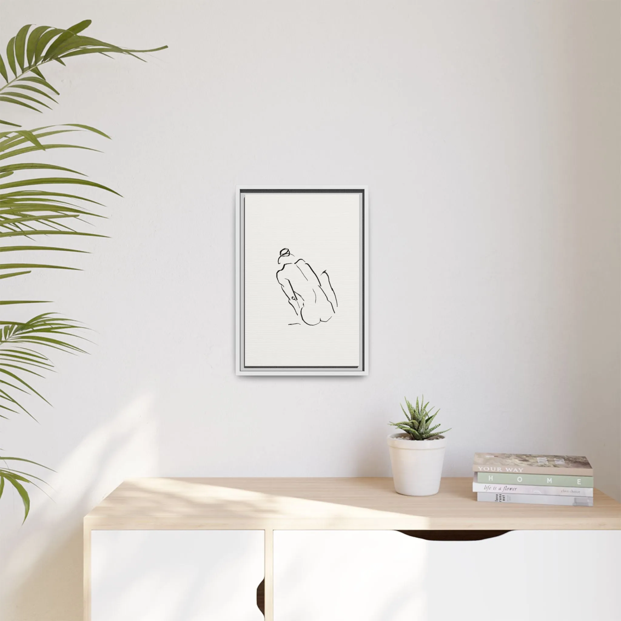 "N3" Sketch Framed Canvas Art – Decor for Modern Spaces
