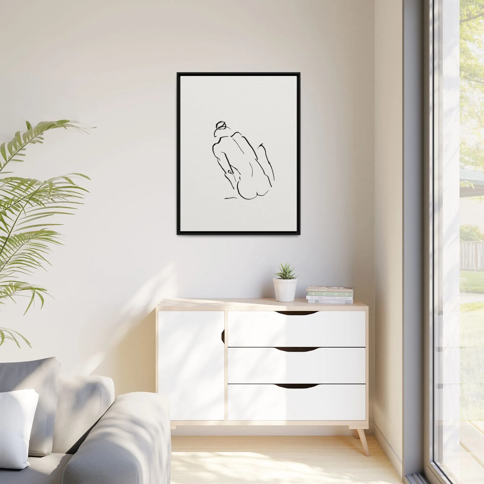 "N3" Sketch Framed Canvas Art – Decor for Modern Spaces