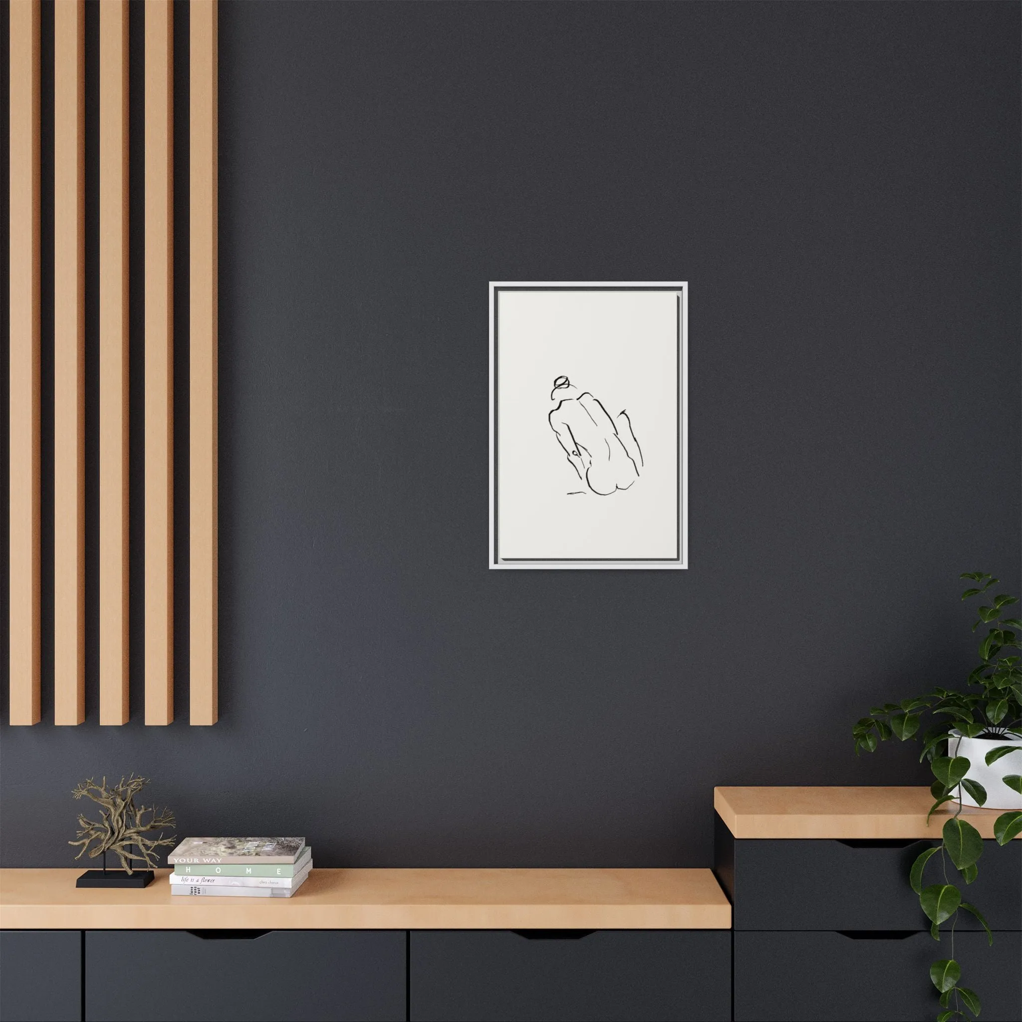 "N3" Sketch Framed Canvas Art – Decor for Modern Spaces