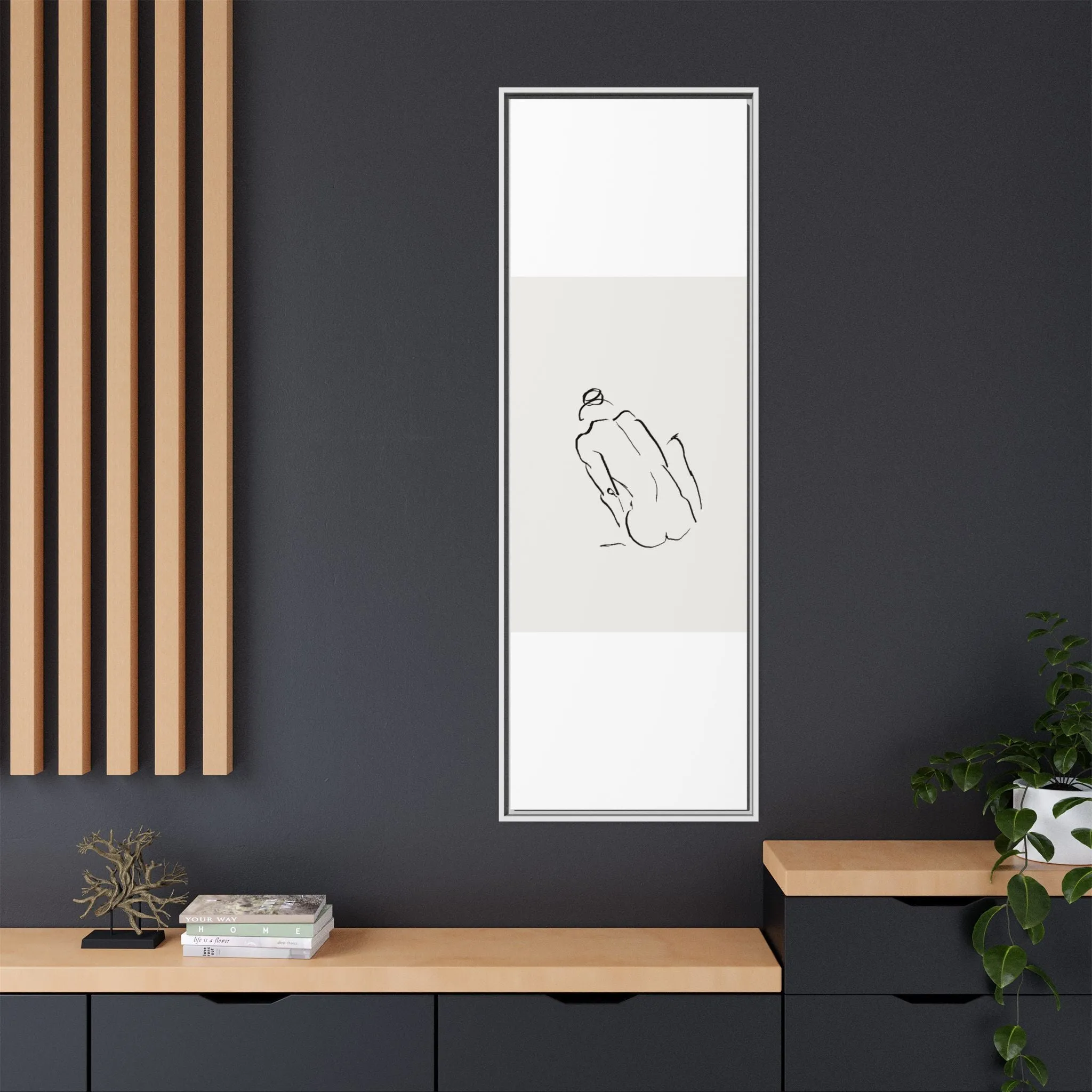 "N3" Sketch Framed Canvas Art – Decor for Modern Spaces