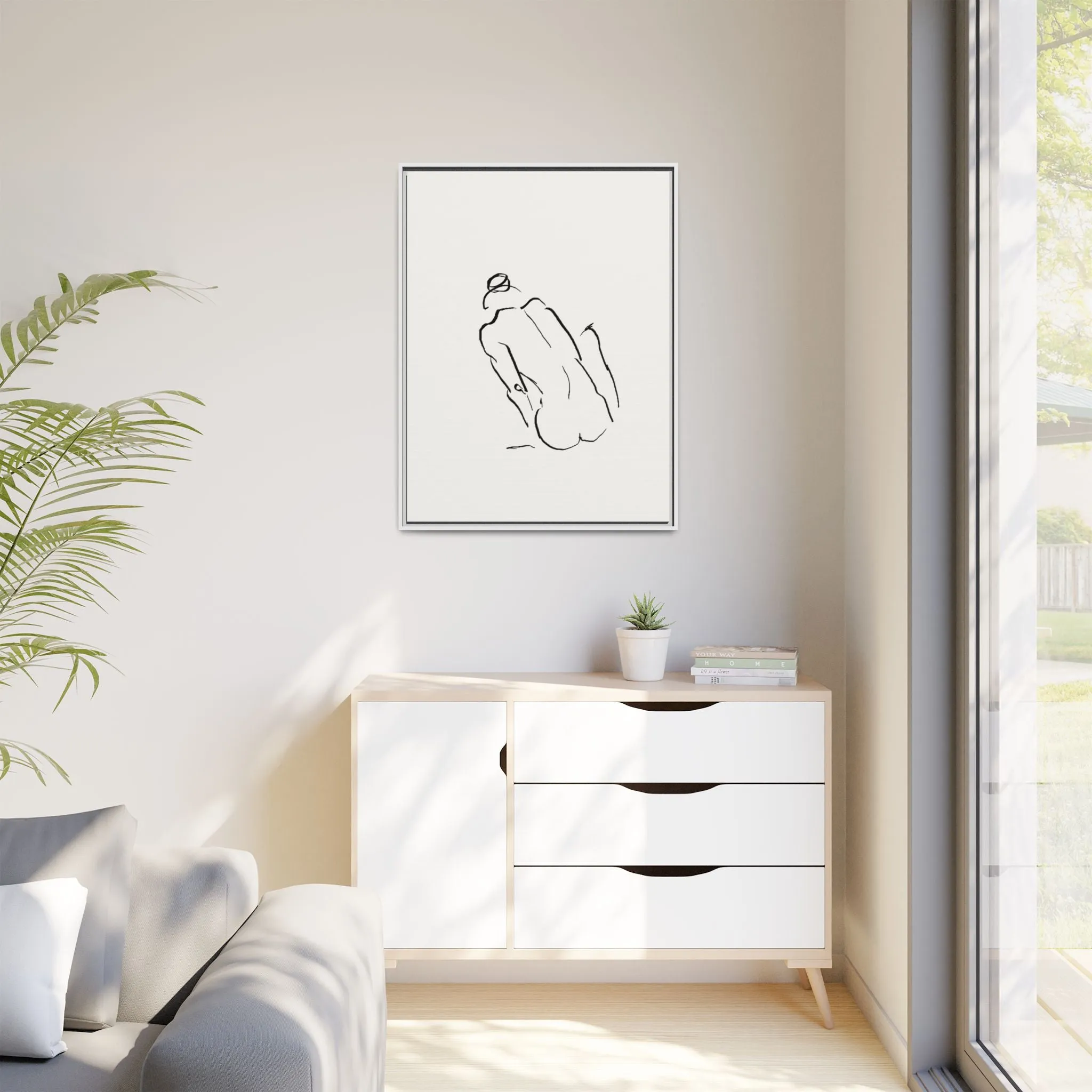 "N3" Sketch Framed Canvas Art – Decor for Modern Spaces