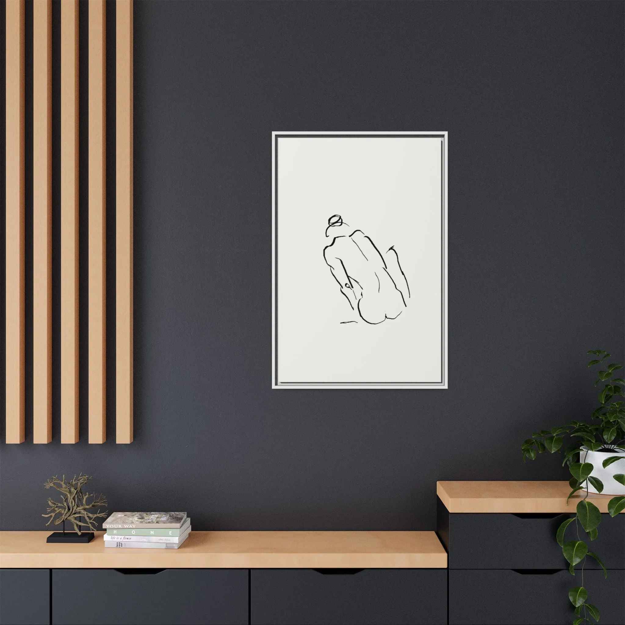 "N3" Sketch Framed Canvas Art – Decor for Modern Spaces