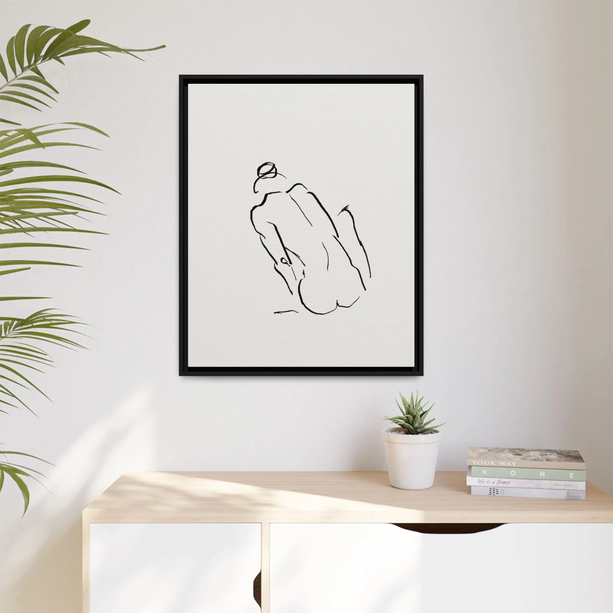 "N3" Sketch Framed Canvas Art – Decor for Modern Spaces