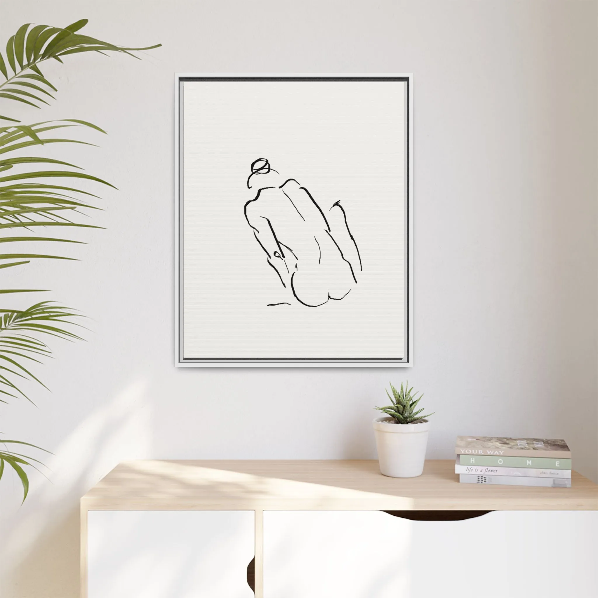 "N3" Sketch Framed Canvas Art – Decor for Modern Spaces