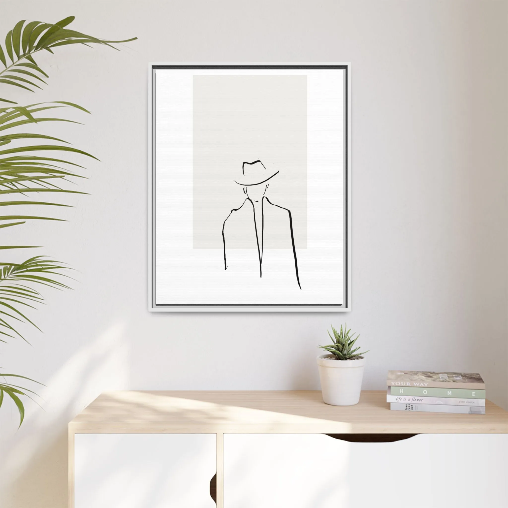 "N4" Sketch Framed Canvas Art – Decor for Modern Spaces