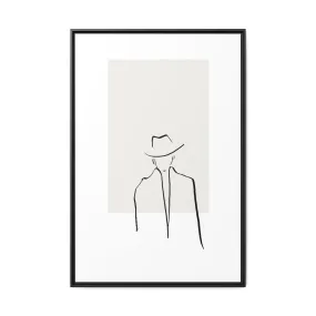 "N4" Sketch Framed Canvas Art – Decor for Modern Spaces