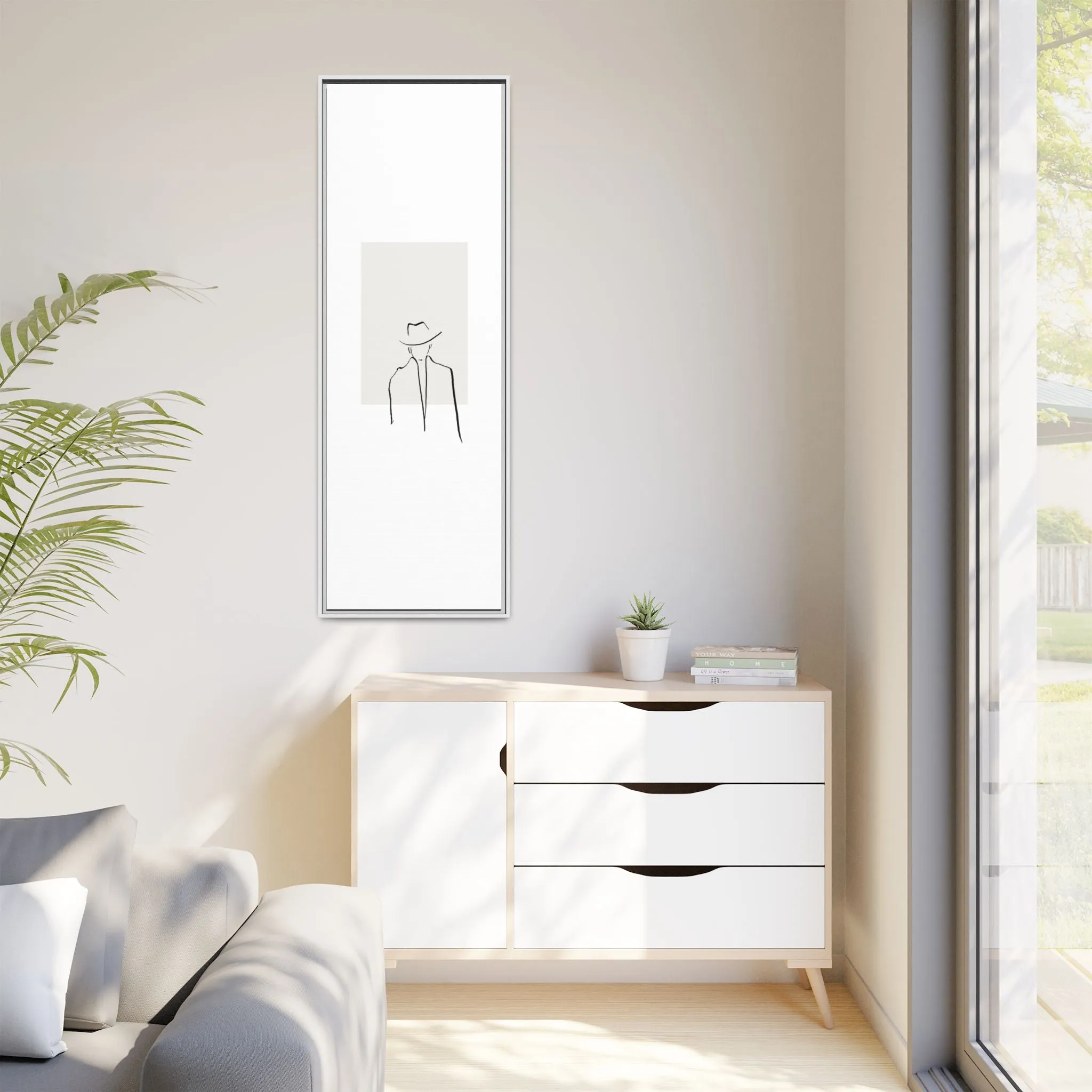 "N4" Sketch Framed Canvas Art – Decor for Modern Spaces