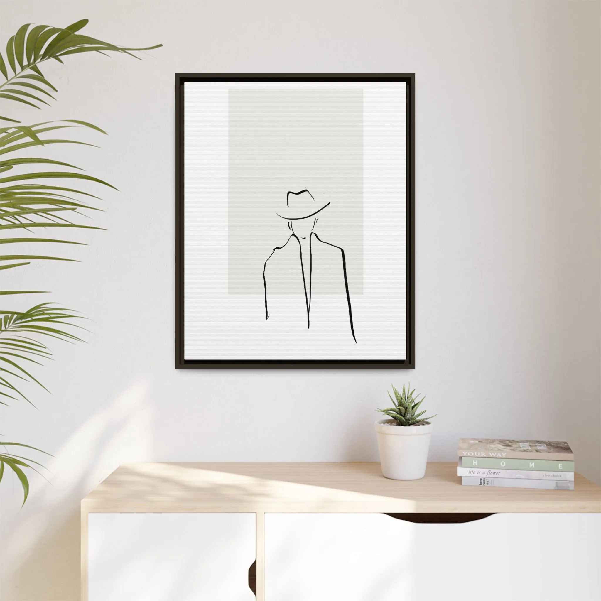"N4" Sketch Framed Canvas Art – Decor for Modern Spaces