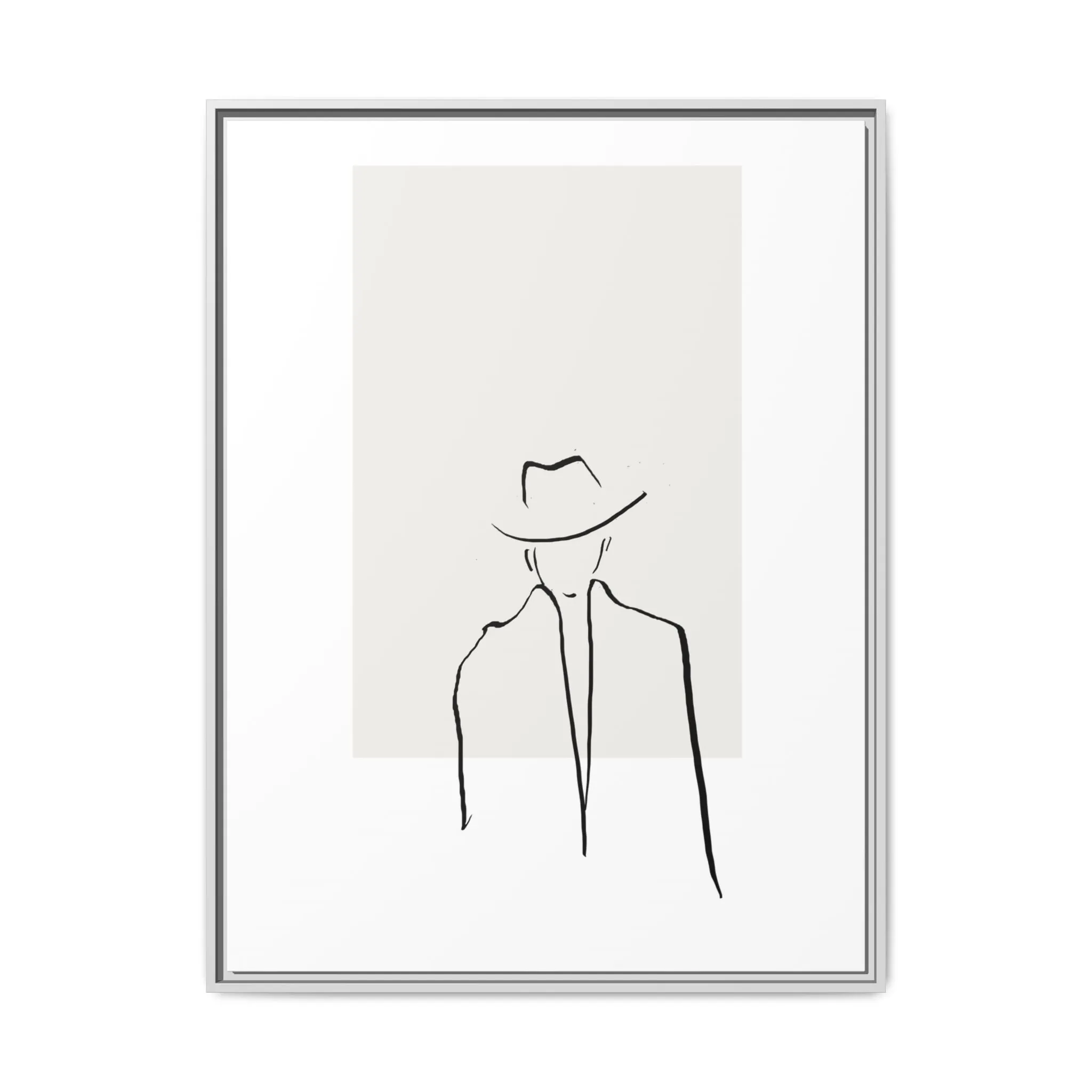 "N4" Sketch Framed Canvas Art – Decor for Modern Spaces