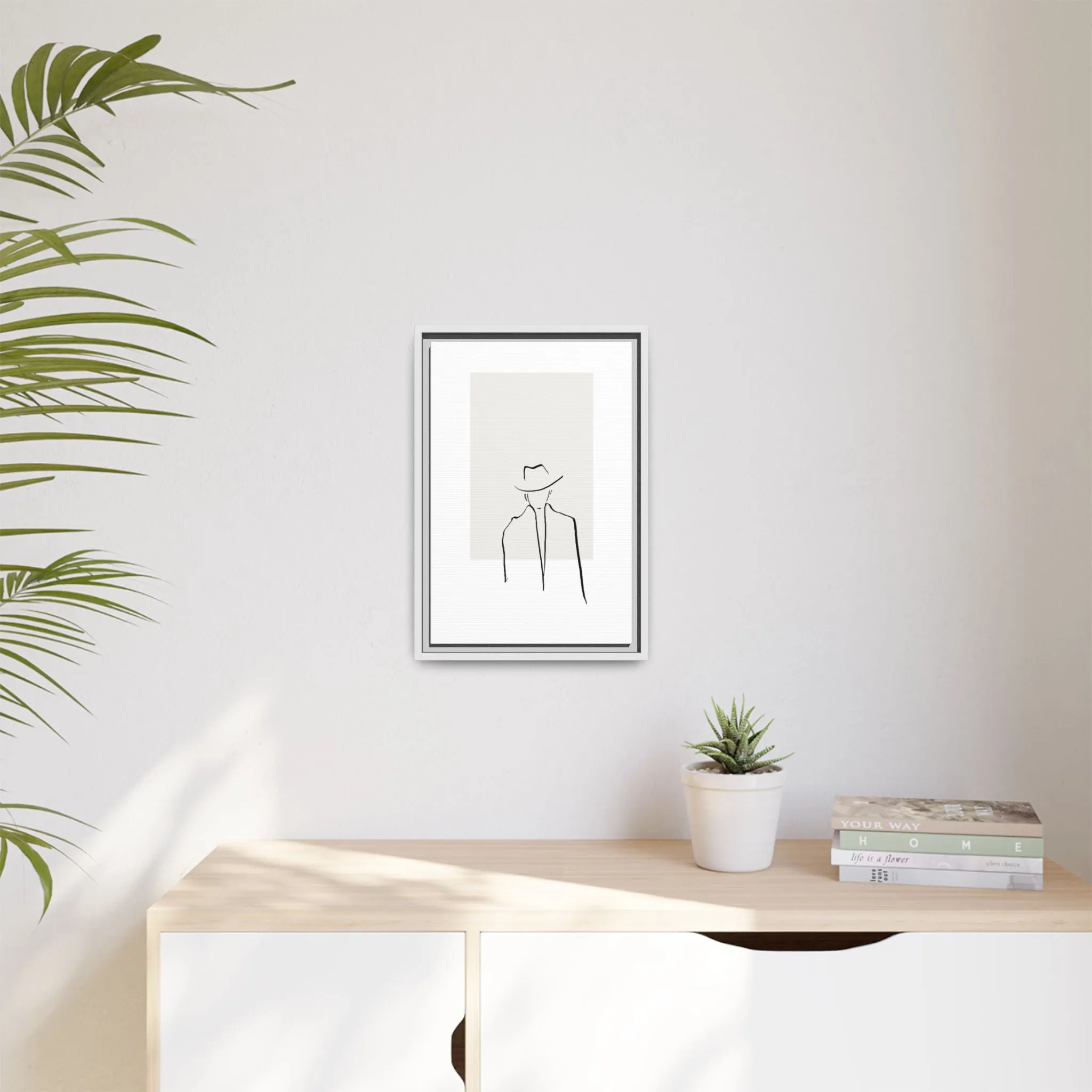 "N4" Sketch Framed Canvas Art – Decor for Modern Spaces