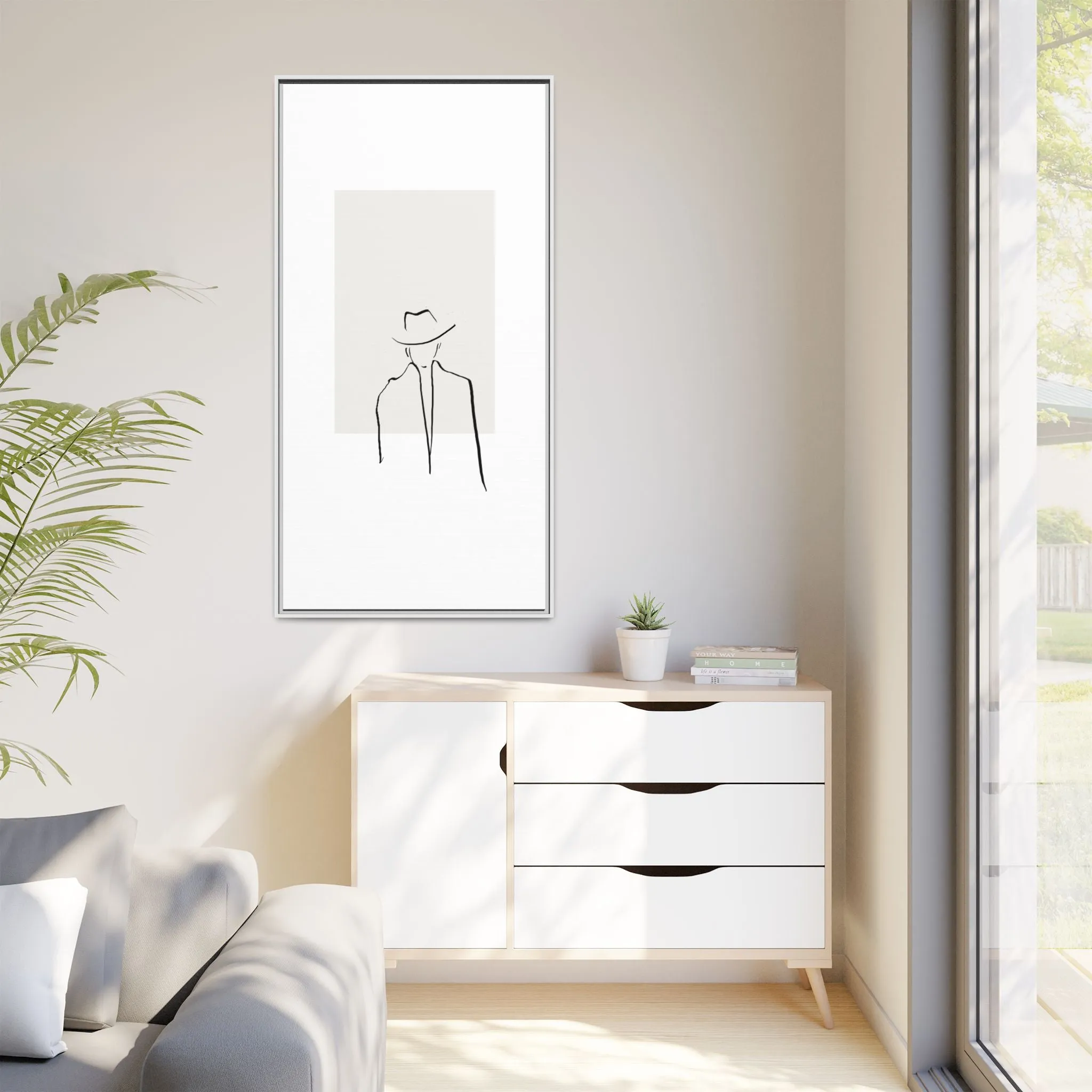 "N4" Sketch Framed Canvas Art – Decor for Modern Spaces