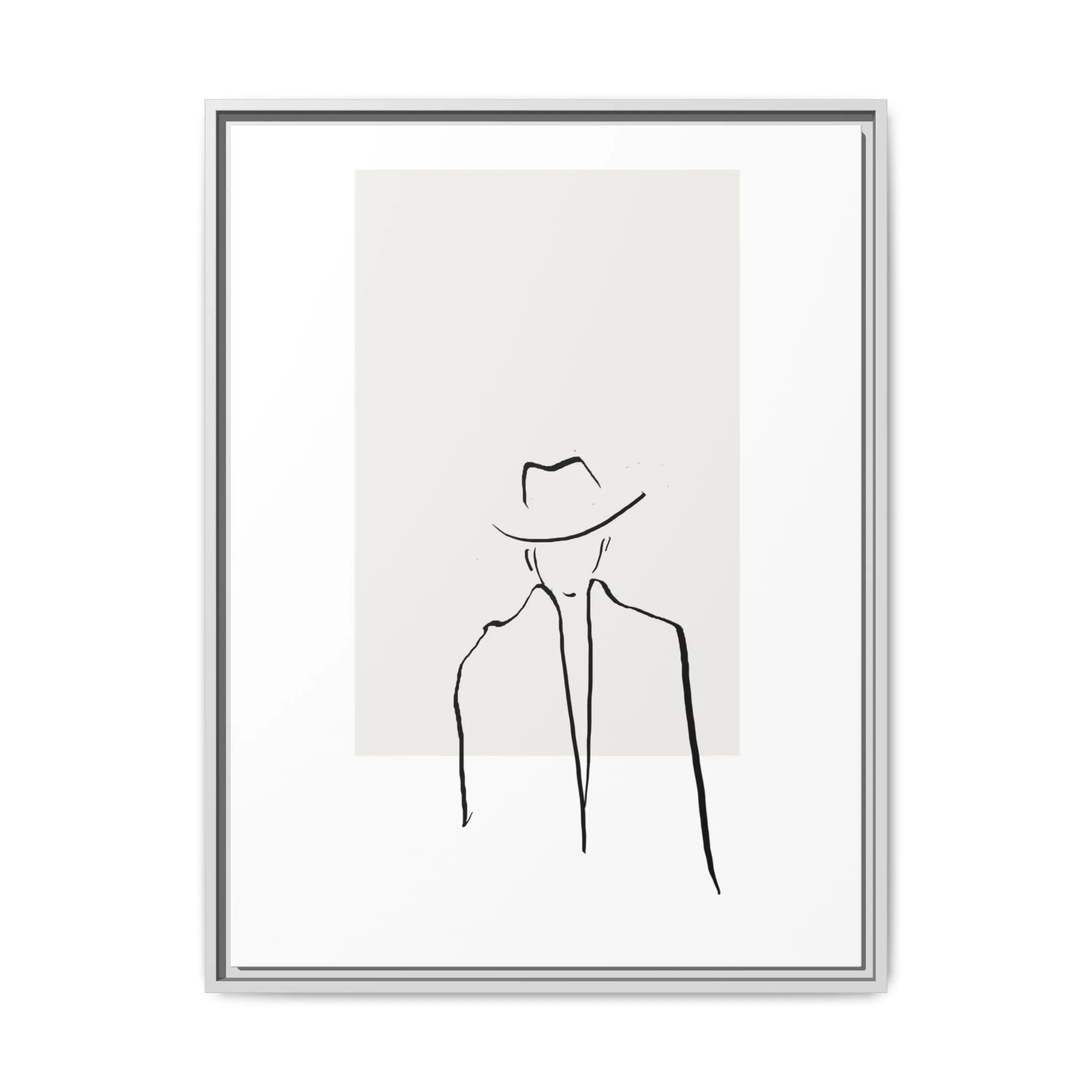 "N4" Sketch Framed Canvas Art – Decor for Modern Spaces
