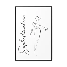 "Sophistication" Sketch Framed Canvas Art – Multi-Color Decor for Modern Spaces