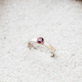 Raspberry Pink Spinel Mixed Metal Ring
