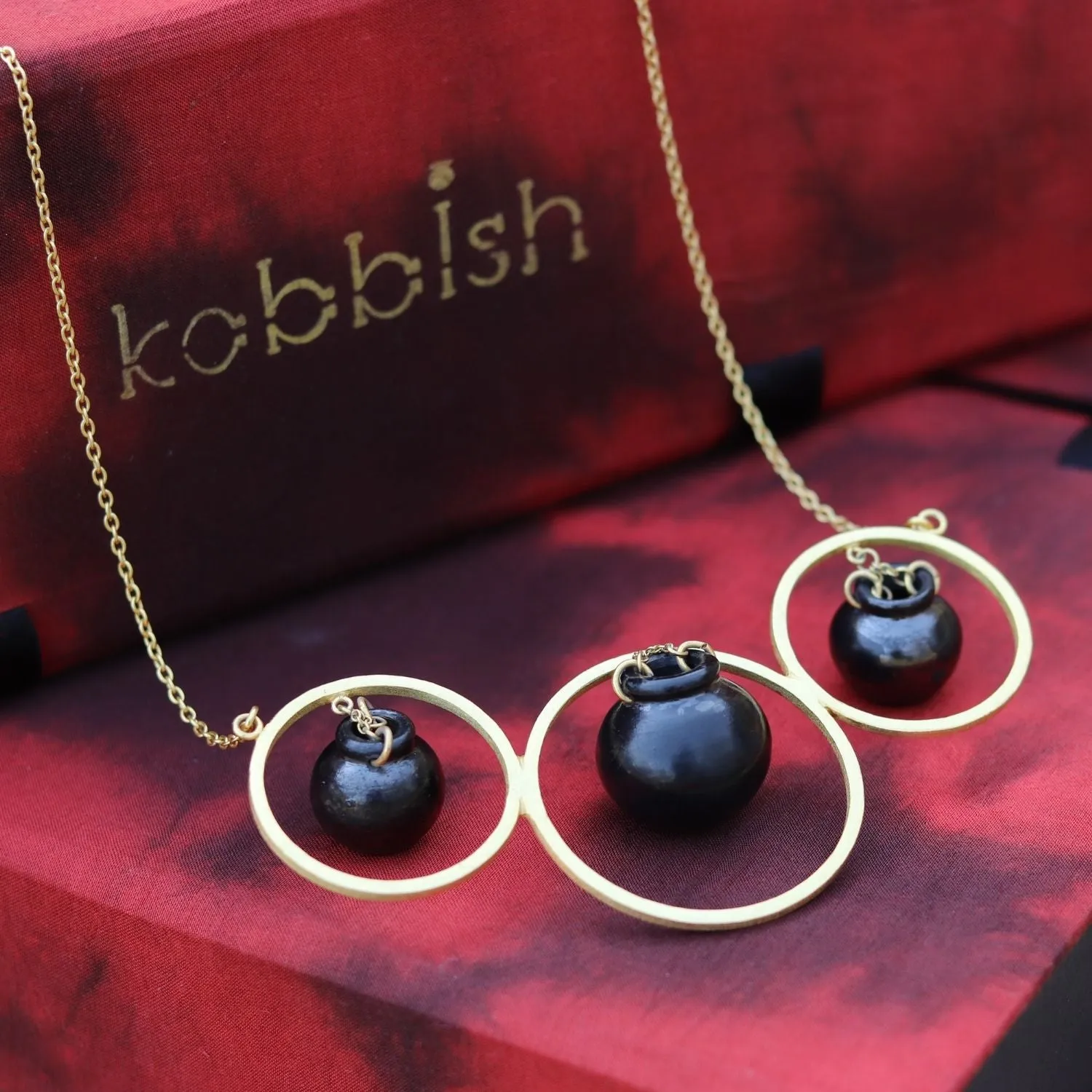 Ring  Necklace | 22kt Gold Plated | Artistic | Unique Handi Design | Hand Crafted