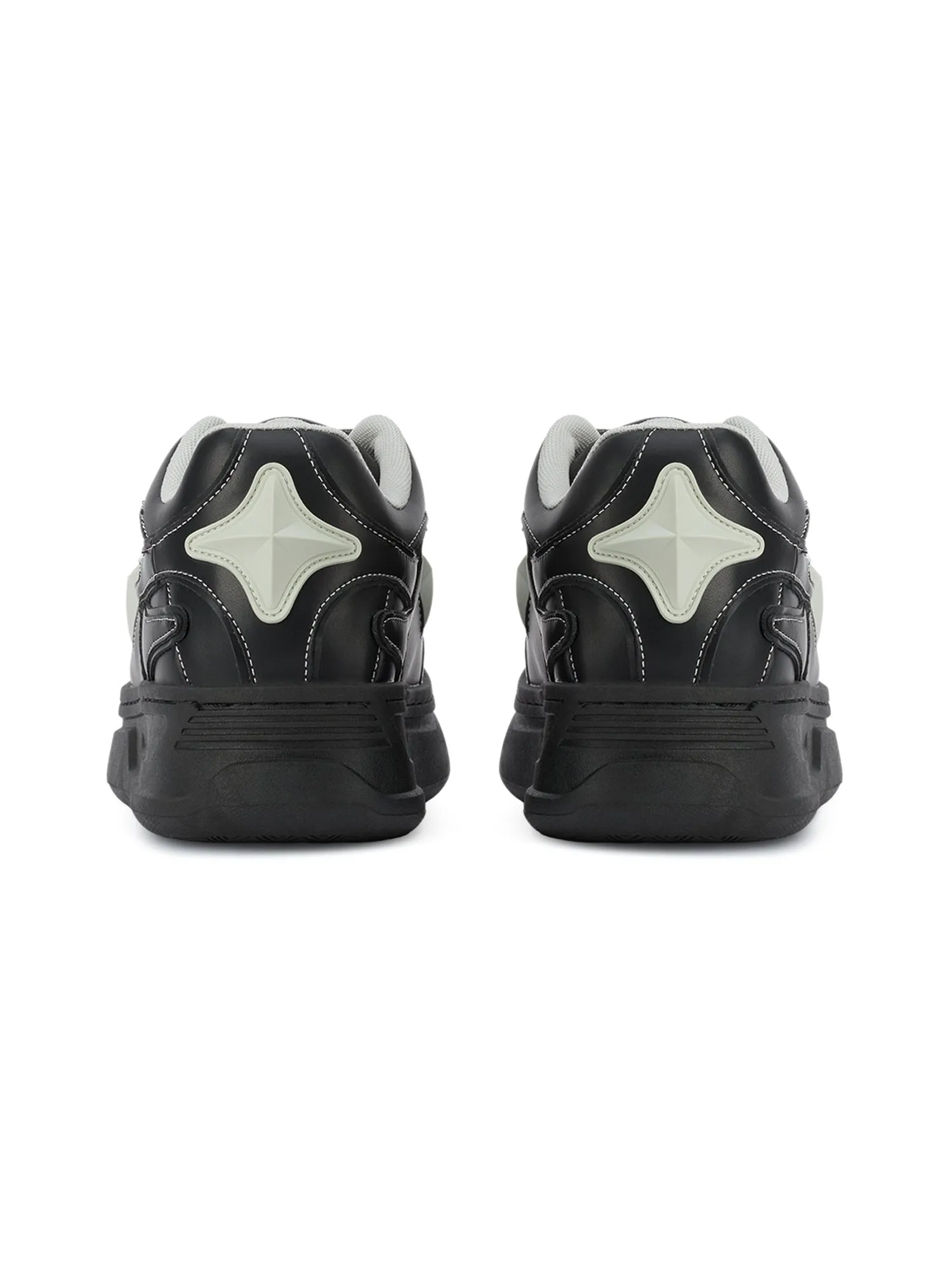 Sneakerhill Couple Design Four Pointed Star Sneakers - 2038