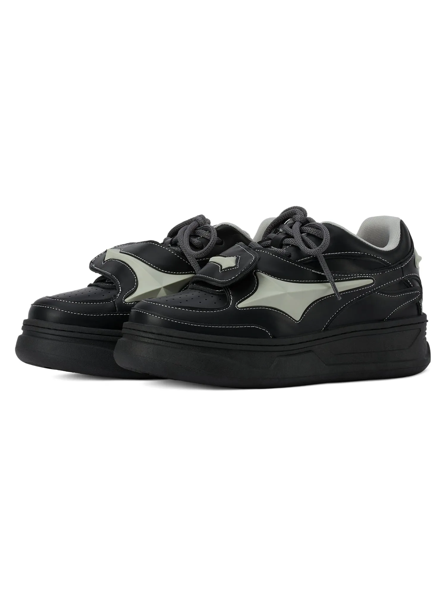 Sneakerhill Couple Design Four Pointed Star Sneakers - 2038