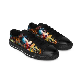 Surfboards Street Art Montage Style - Custom Men's Sneakers - Surfboads Design #006 Surfboards Street Art Montage Style - Custom Men's Sneakers - Surfboads Design #006
