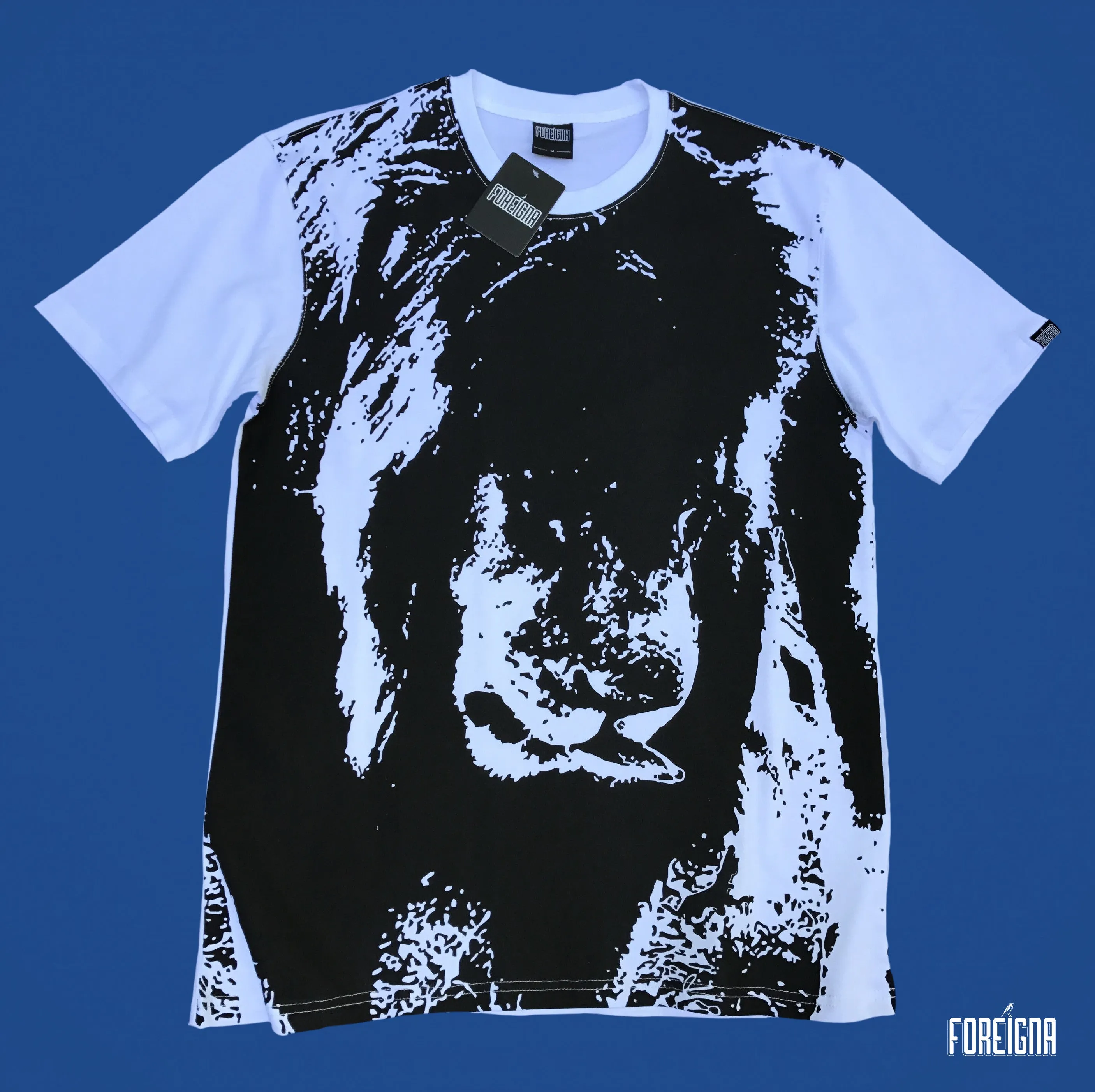 Zim Lion Abstract Tees - White