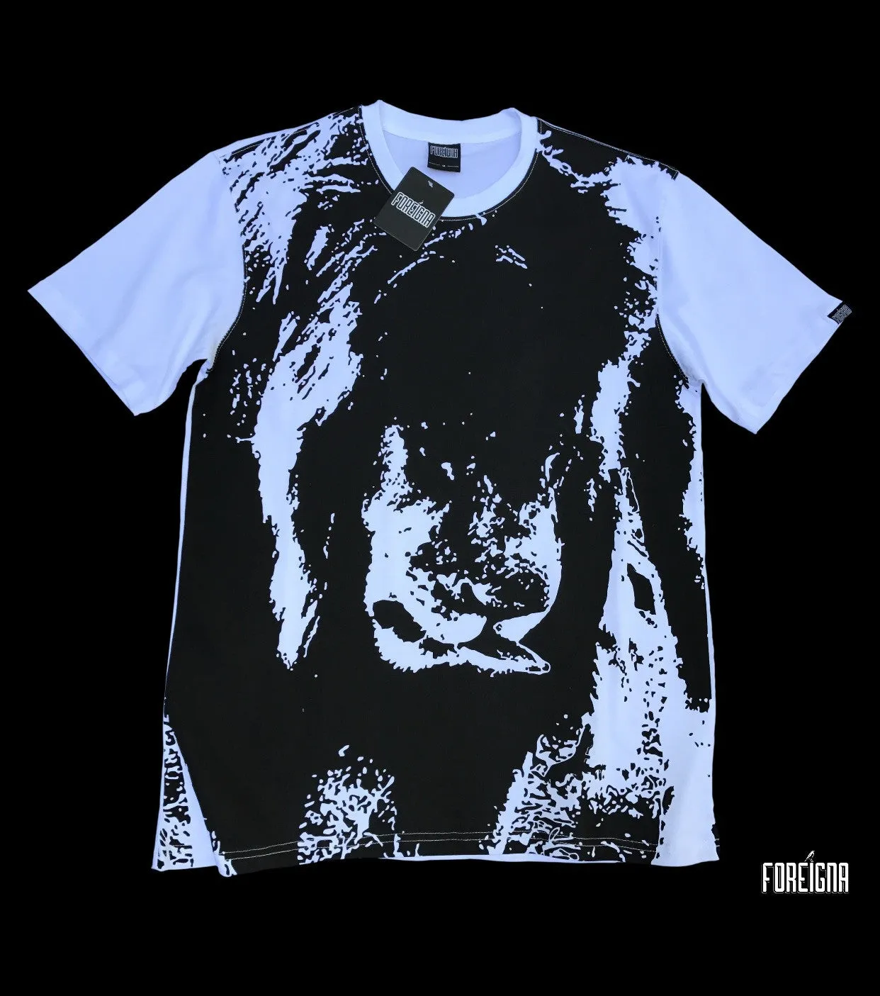 Zim Lion Abstract Tees - White